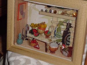 vitrine miniature marché africain